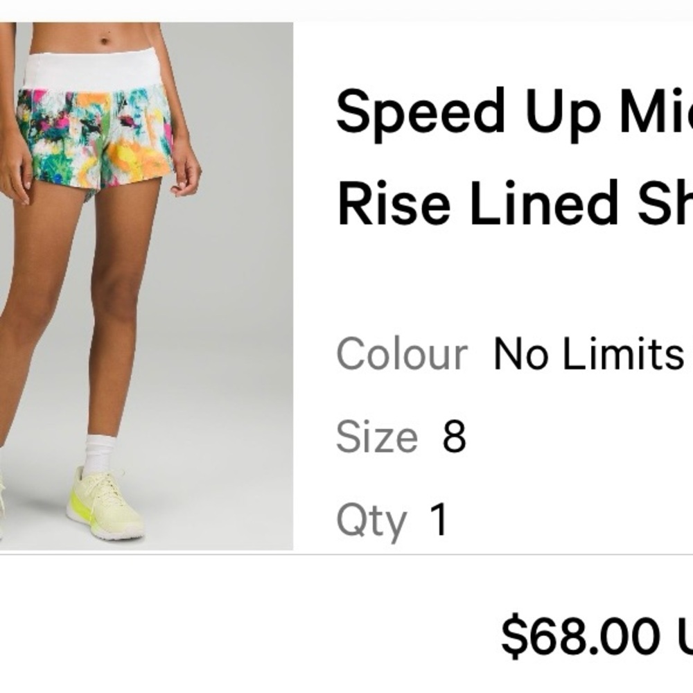 lululemon athletica Colorful Athletic Shorts